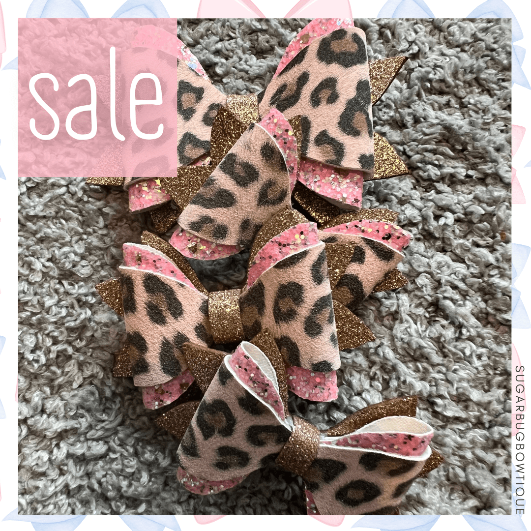 Pink Leopard Bow