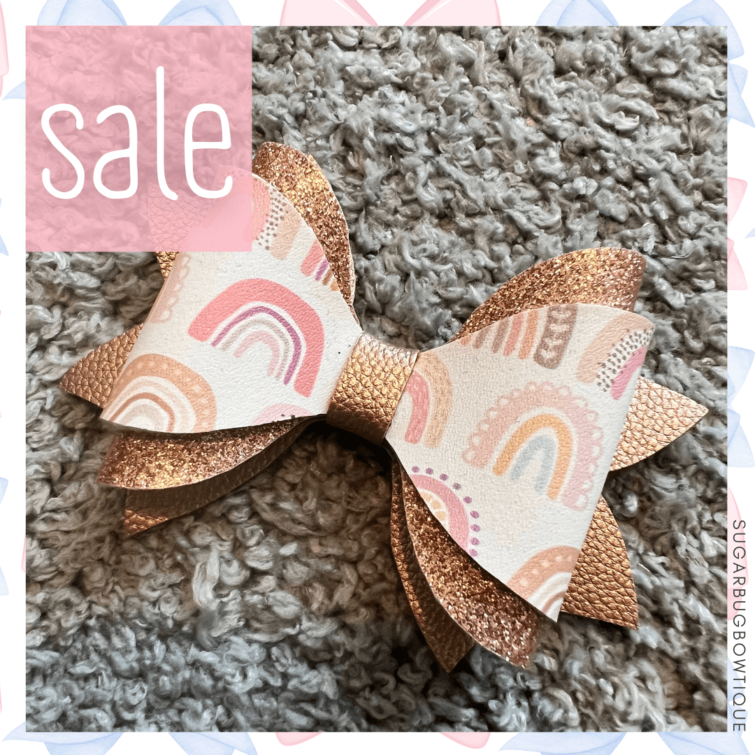 Rainbow Rose Gold Bow